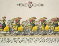 Hosemann Teodor Cavalcade of Princes and Knights. Orchestra of Trumpeters on Horseback with a Drummer at the Head  - Hermitage